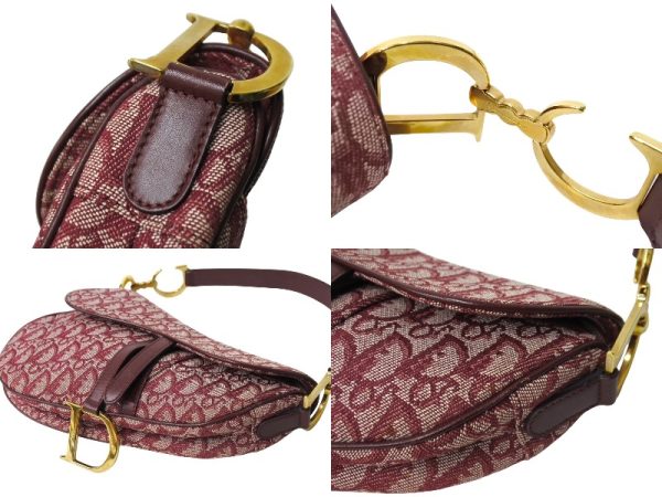 65320 d7 Christian Dior Saddle Bag Trotter Pattern Red