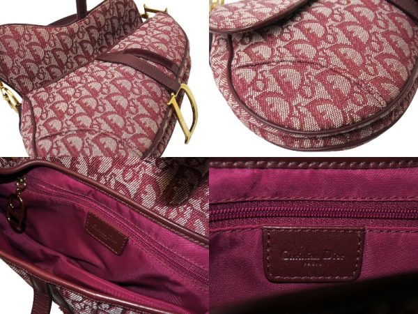 65320 d8 Christian Dior Saddle Bag Trotter Pattern Red