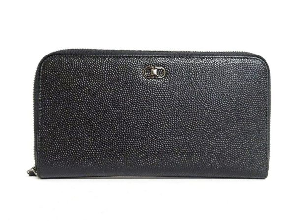 660449 Salvatore Ferragamo Double Gancini Long Wallet