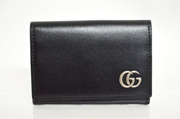 665453 Gucci GG Marmont Card Case Card Holder Black