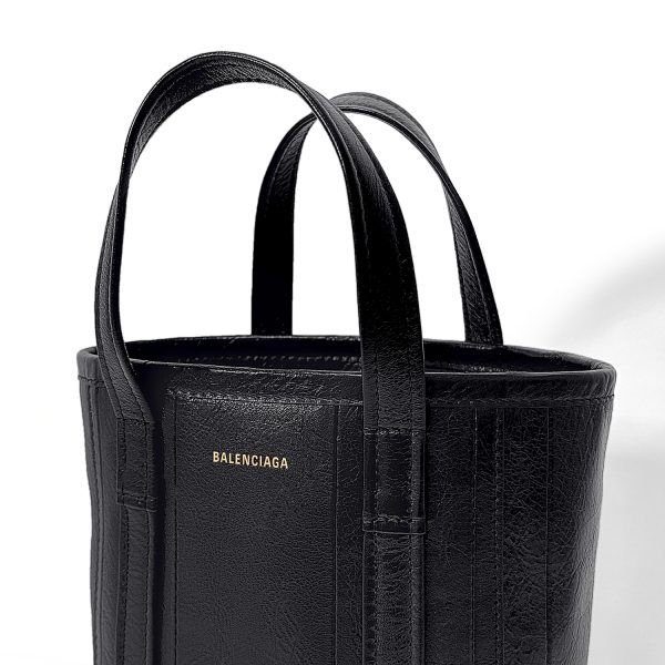 672983 2 4 BALENCIAGA BARBES SHOPPER Tote Black Shoulder Bag 2WAY