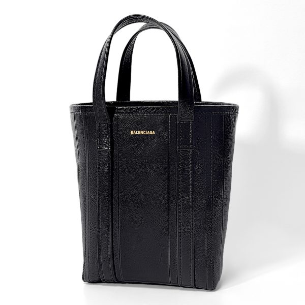 672983 2 5 BALENCIAGA BARBES SHOPPER Tote Black Shoulder Bag 2WAY