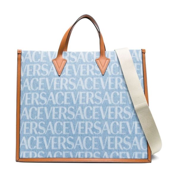 7200b9b54027862 ia 1 Versace Fall Winter Tote Bag Blue