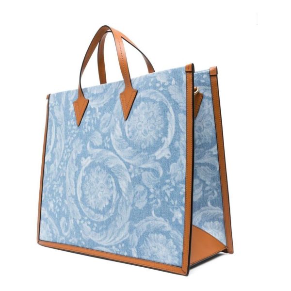 7200b9b54027862 ia 2 Versace Fall Winter Tote Bag Blue