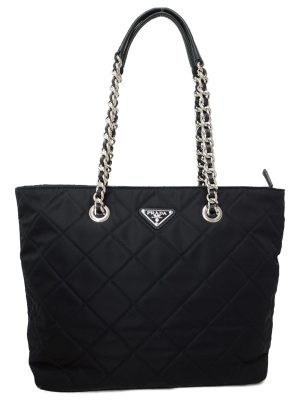 7220020350012 Prada Canapa Tote Bag Black