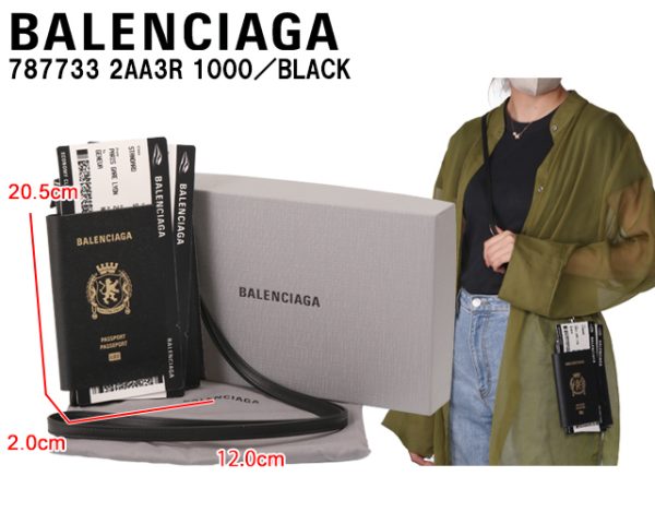 787733 2aa3r 1000 1 BALENCIAGA Passport case card case coin case holder black