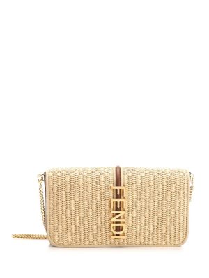 7ed57bc89a10828 ia 1 Fendi Peekaboo Small Nappa Leather Shoulder Bag Beige Greige