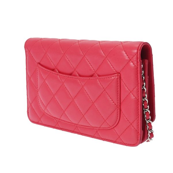 800000116357000 2 CHANEL Matelasse Chain Wallet Pink A33814 Lambskin Chain Wallet