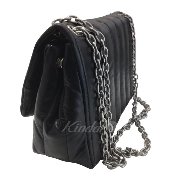 8001000760736 6 BALENCIAGA MONACO BB Quilted Chain Mini Bag Black