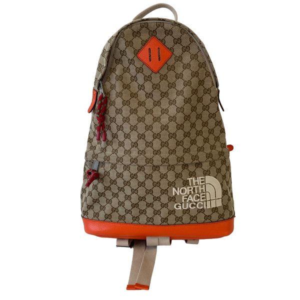 8003001051011 1 GUCCI The North Face GG Medium Backpack Beige