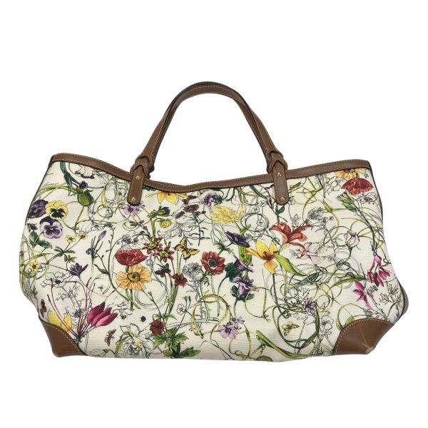 8003001336200 1 GUCCI floral tote pouch White Brown