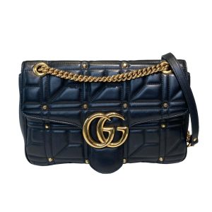 8003001389190 1 Gucci Matelasse Marmont Mini Black Shoulder Bag