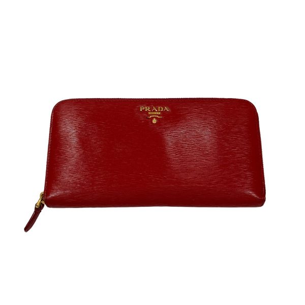 8004001189964 1 PRADA Saffiano long wallet red