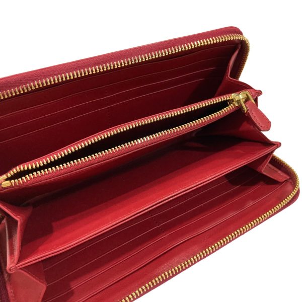 8004001189964 13 PRADA Saffiano long wallet red