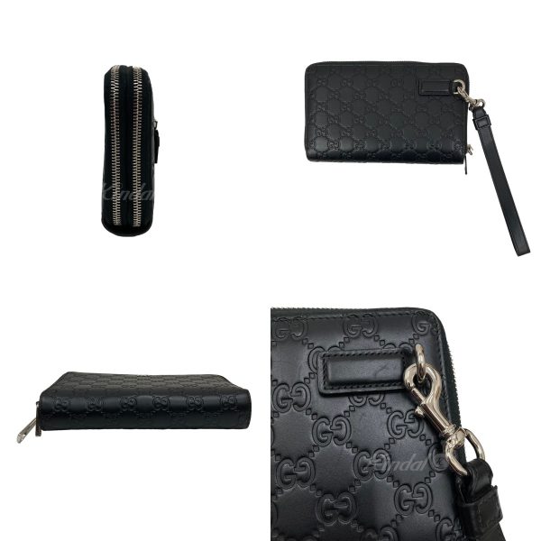 8005001196358 2 GUCCI Signature Double Wallet Black