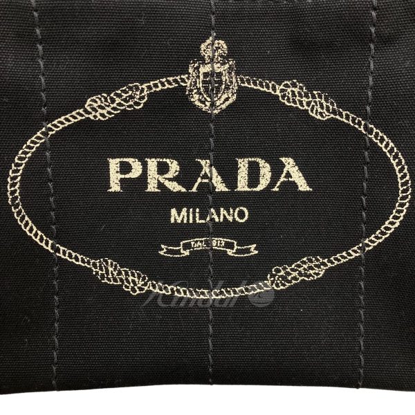 8005001212515 11 PRADA Mini Canapa Denim 2Way Bag Black