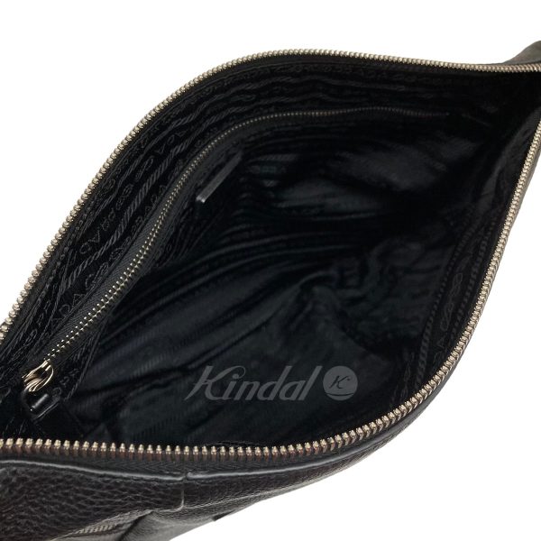 8005001240877 10 PRADA Vitello Dino Shoulder Bag 2VH165 Black