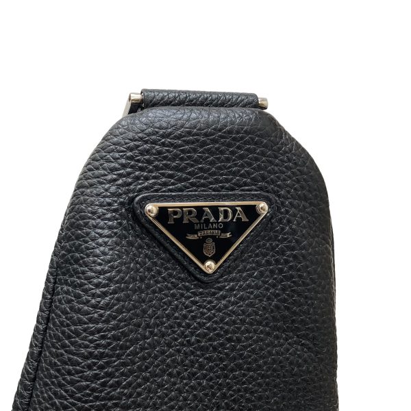 8005001299868 15 PRADA Triangle Vitello Dino Bag Black