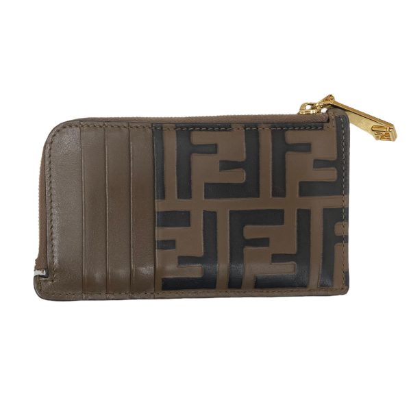 8005001315766 2 FENDI FF card case Brown