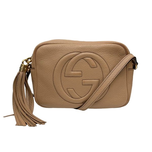 8005001319047 1 GUCCI Soho Small Disco Shoulder Bag Beige