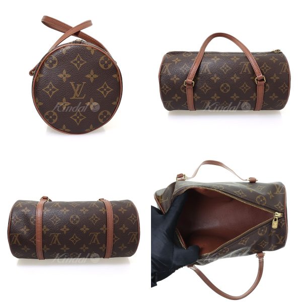 8009001351083 2 LOUIS VUITTON Monogram Papillon PM Handbag M51366 Brown