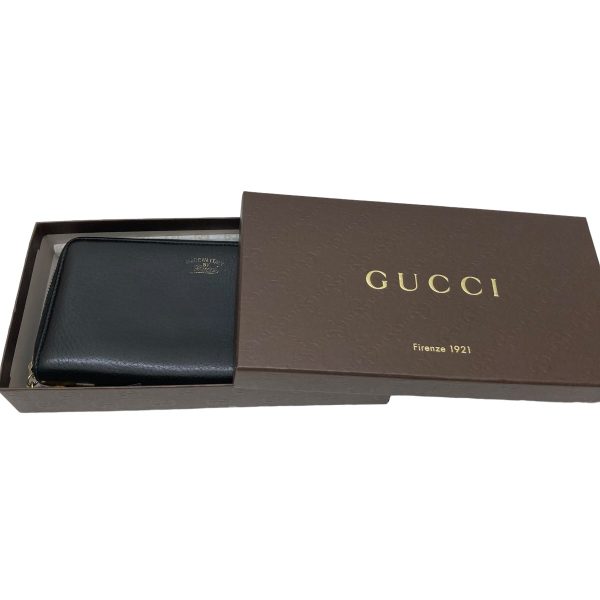 8009001373962 11 GUCCI Bamboo Tassel Round Long Wallet 307984 Black