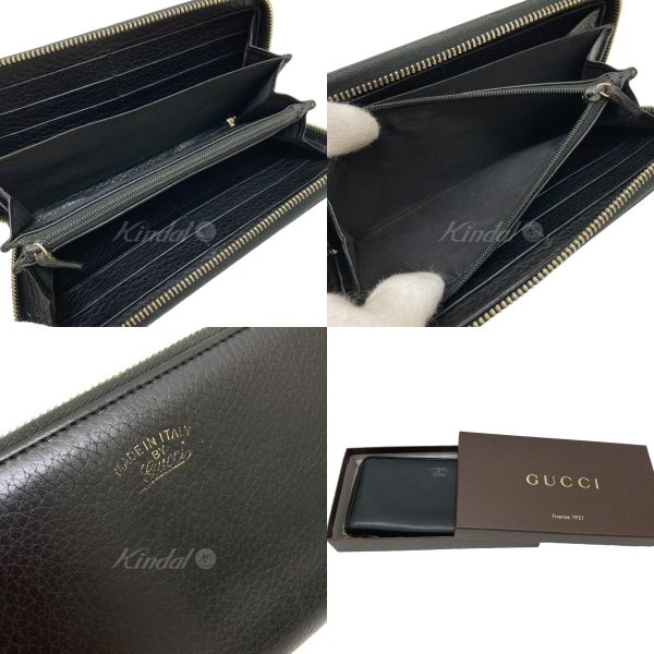 8009001373962 3 GUCCI Bamboo Tassel Round Long Wallet 307984 Black