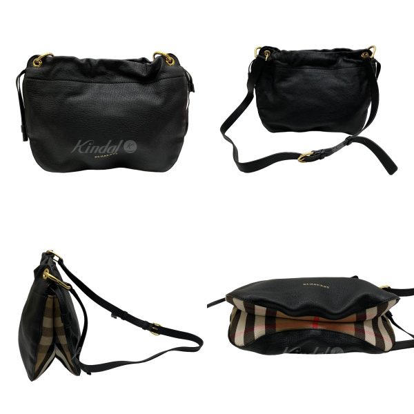 8009001564834 2 BURBERRY Nova Check Switching Shoulder Bag Black