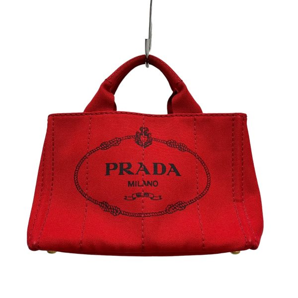 8009001582418 1 PRADA Canapa Tote Red