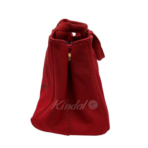 8009001582418 6 PRADA Canapa Tote Red