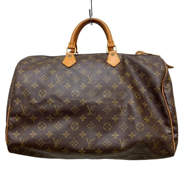 8009001594008 1 LOUIS VUITTON Speedy 40 Monogram Handbag M41522 Brown