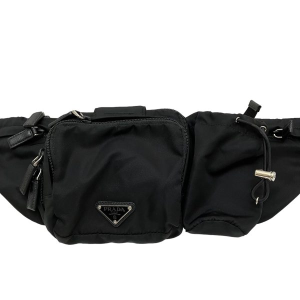 8009001613877 12 PRADA body bum bag black