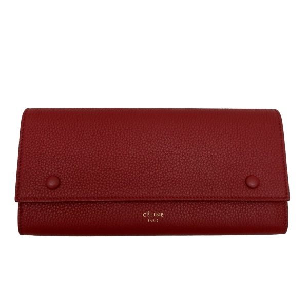 8009001626266 1 CELINE Large Flap Multifunction Red