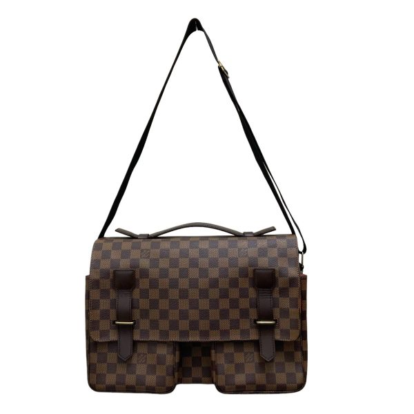 8009001640439 1 LOUIS VUITTON Damier Broadway Shoulder Bag N42270 Brown