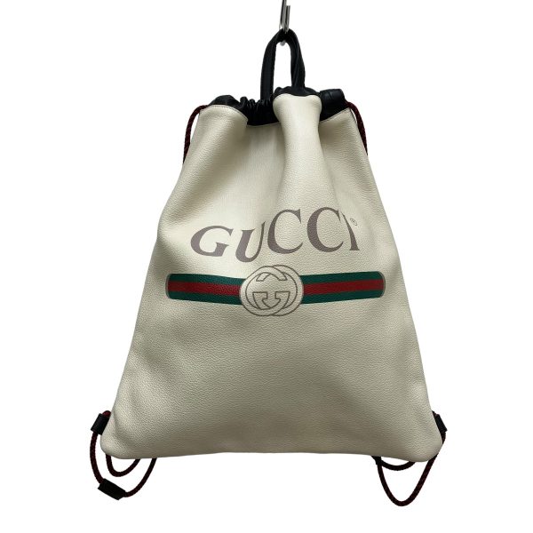 8009001646325 12 GUCCI drawstring backpack white