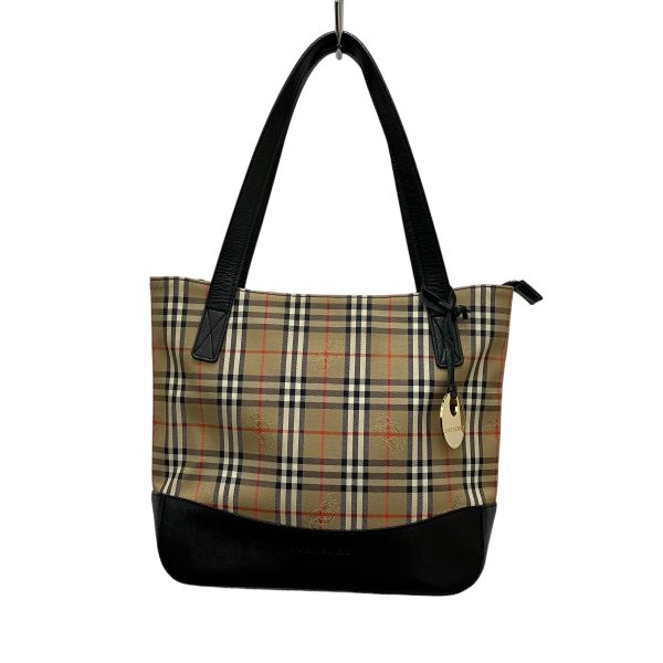 8009001651299 1 BURBERRY check tote bag beige