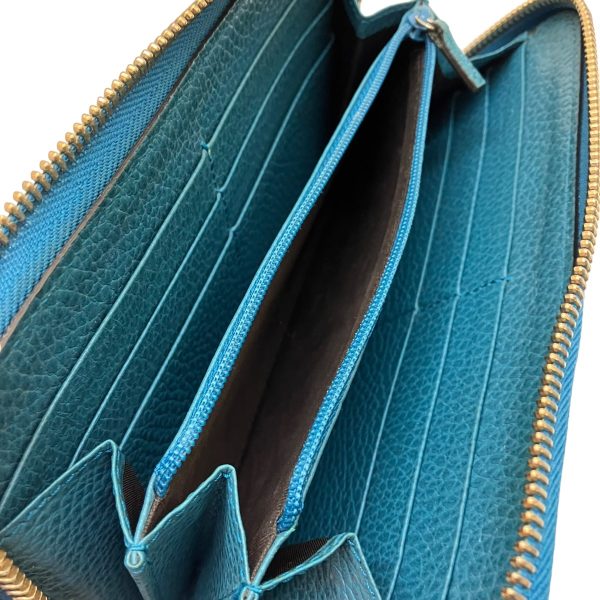 8009001651916 15 GUCCI long wallet 449347 Blue