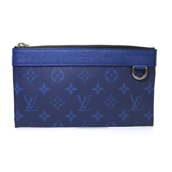 8015000581406 1 LOUIS VUITTON Taigarama Pochette Discovery PM Pouch Blue