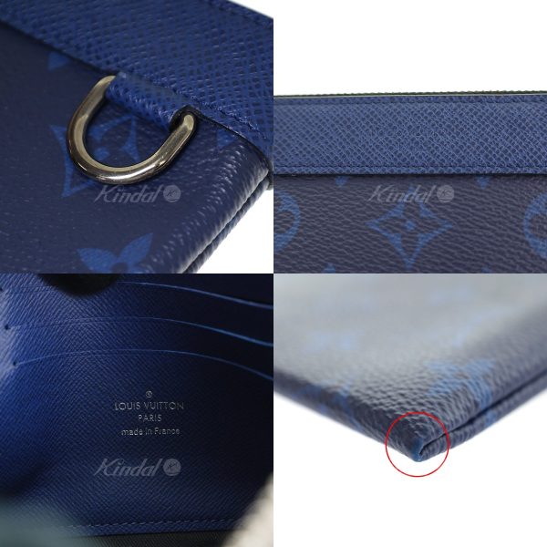 8015000581406 3 LOUIS VUITTON Taigarama Pochette Discovery PM Pouch Blue