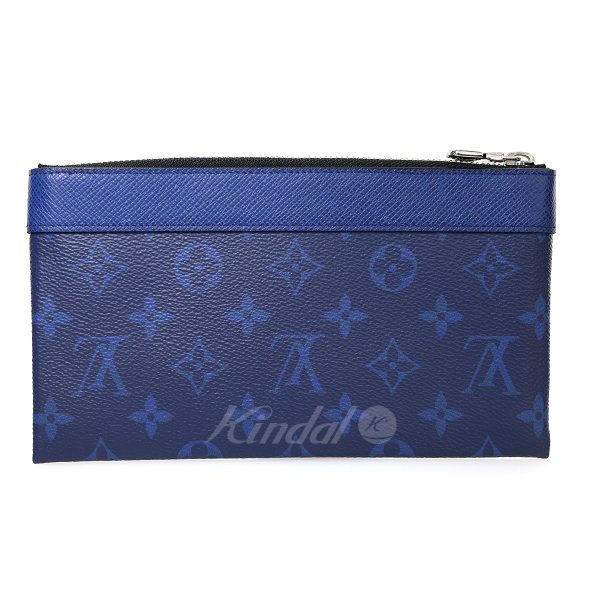 8015000581406 4 LOUIS VUITTON Taigarama Pochette Discovery PM Pouch Blue