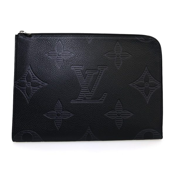 8015000593652 1 LOUIS VUITTON Giant Pochette Jules GM Clutch Bag Black