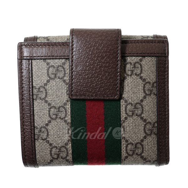 8015000621461 4 GUCCI OPHIDIA Wallet Brown Beige