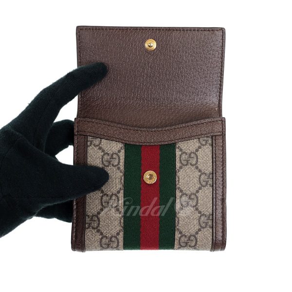 8015000621461 9 GUCCI OPHIDIA Wallet Brown Beige