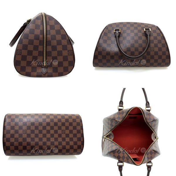 8015000673743 2 LOUIS VUITTON Damier Rivera MM Handbag N41434 Brown