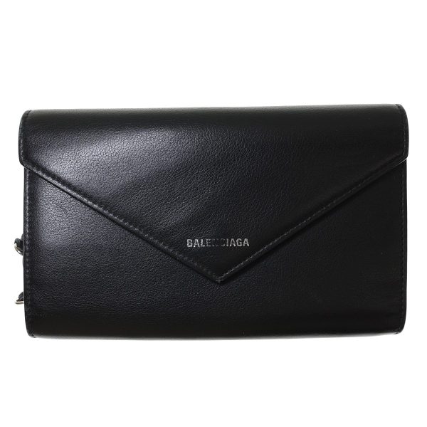 8015000712176 1 BALENCIAGA Paper Manny Flap Long Wallet Black