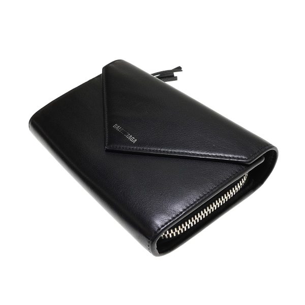 8015000712176 3 BALENCIAGA Paper Manny Flap Long Wallet Black