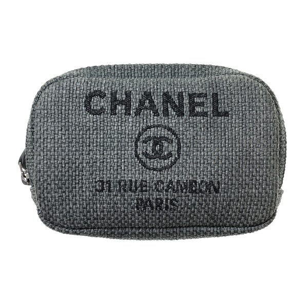 8015000722625 1 CHANEL pouch blue Black