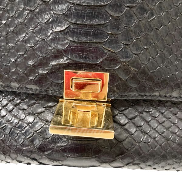 8018000942895 10 CELINE TRAPEZE Python bag black