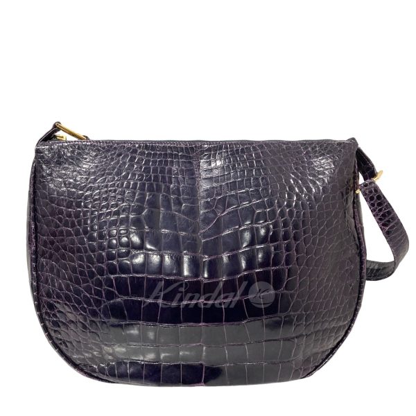 8018000950814 4 FENDI Crocodile One Shoulder Bag Purple