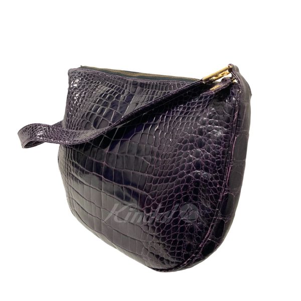 8018000950814 5 FENDI Crocodile One Shoulder Bag Purple